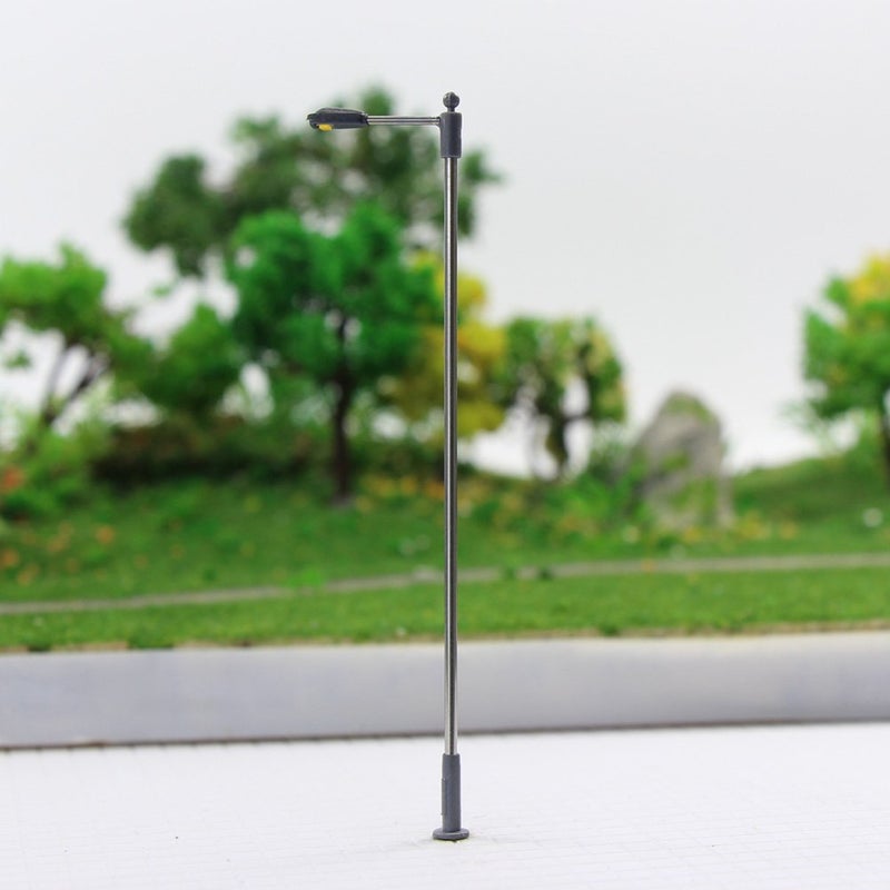 Evemodel LQS10W 10pcs Model Railway Train Lamp Post Street Bright White Lights HO OO Scale LEDs New - Image 2